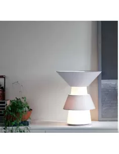 Nemo Carmencita Tischleuchte mit 2 grün/orangefarbenen Diffusoren 1x60w e27 2